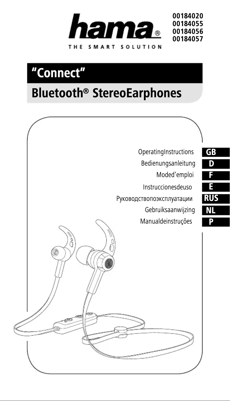 Page 1 of the manual User Manual Hama Connect