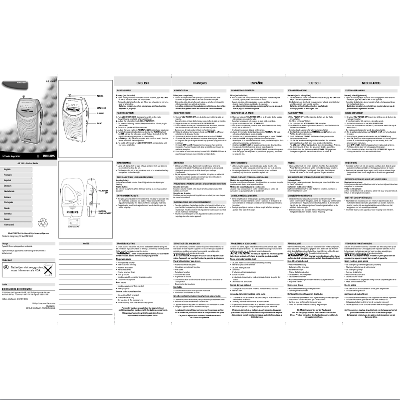 First page image of the manual for AE1505
