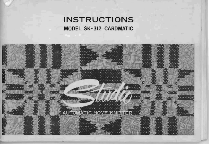 First page image of the manual for SK-312