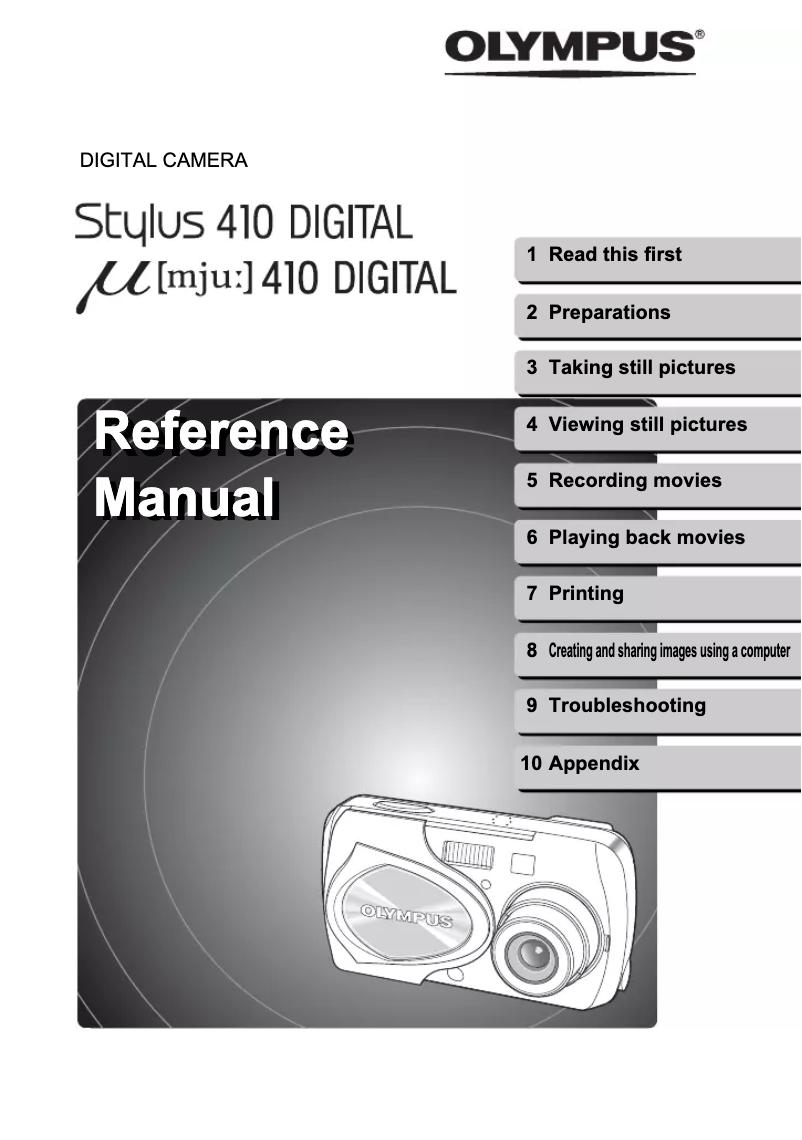 First page image of the manual for µ 410 Digital