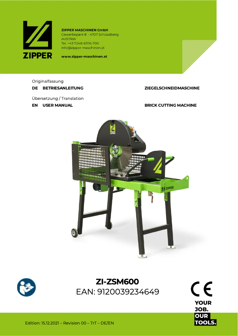 Page 1 of the manual User Manual Zipper ZI-ZSM600