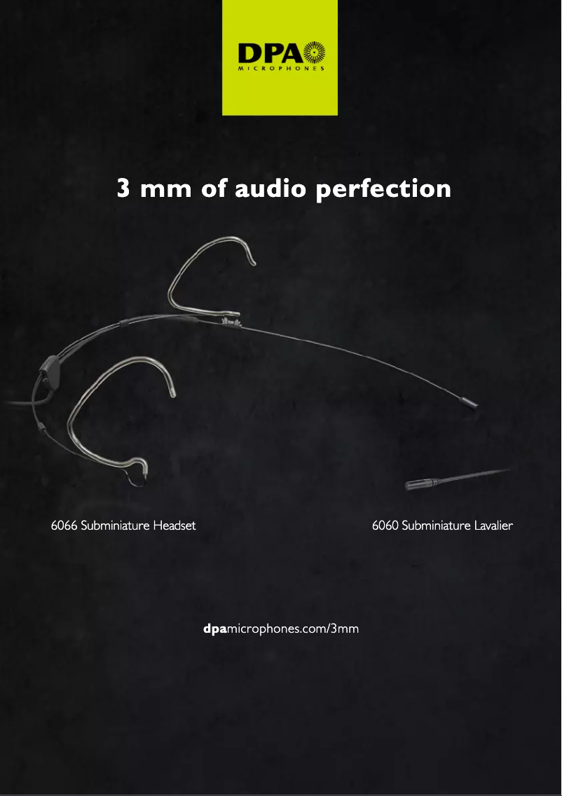 Page 1 of the manual User Manual DPA D:screet Core 6066