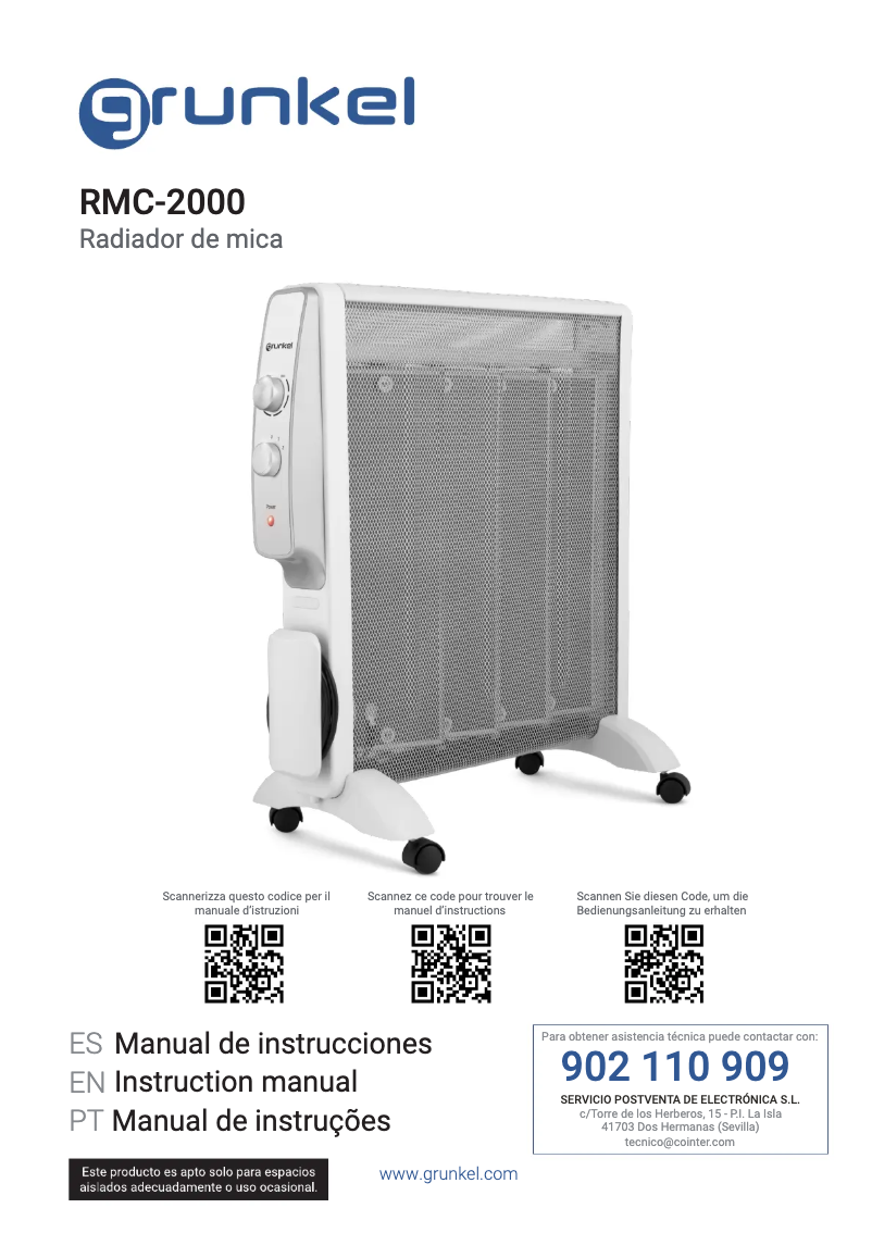 Page 1 of the manual User Manual Grunkel RMC-2000