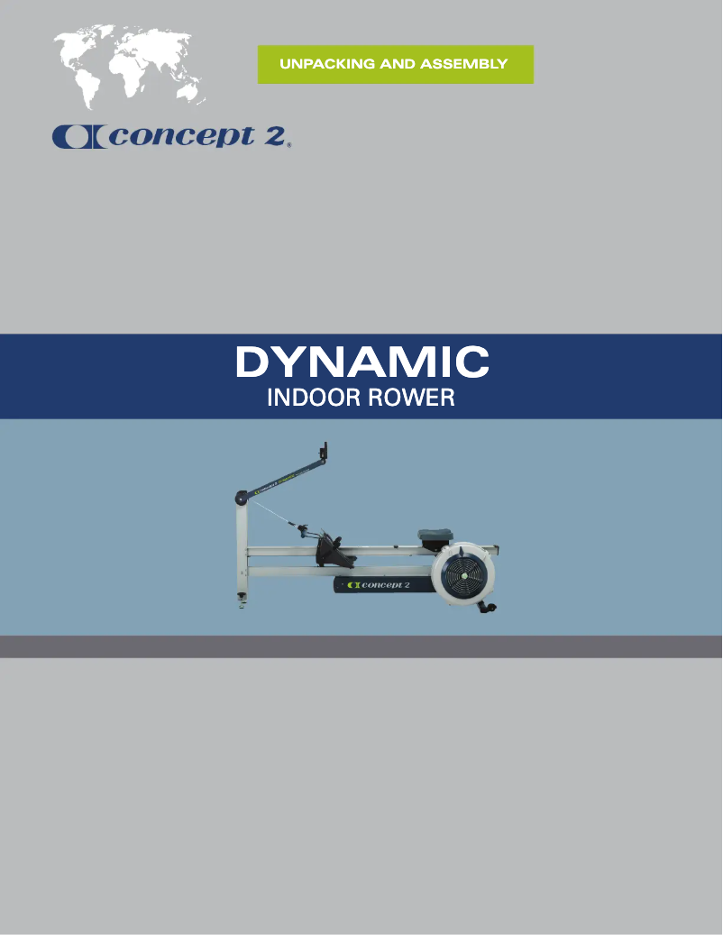 Page 1 of the manual Instructions / Assembly Concept2 Dynamic