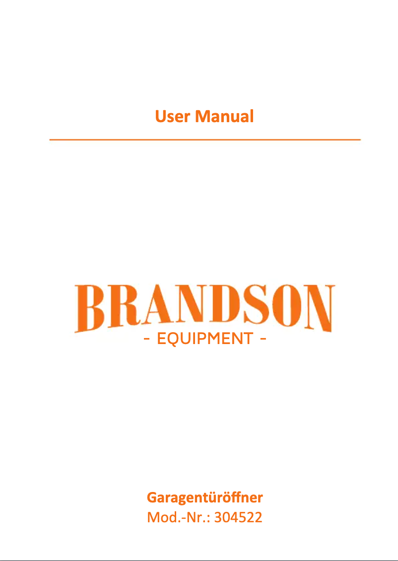 Page 1 de la notice Manuel utilisateur Brandson 304522