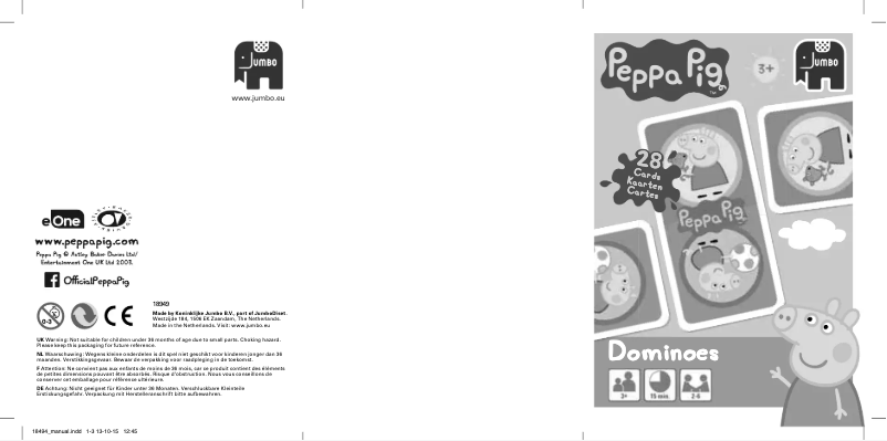 Page 1 of the manual User Manual Jumbo Peppa Pig Domino