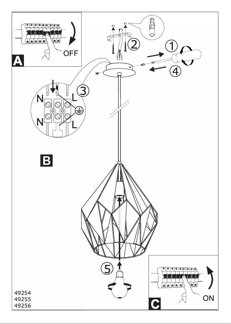 Page 1 of the manual User Manual Eglo Vintage Carlton 1