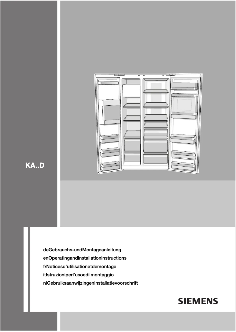 Page 1 of the manual User Manual Siemens KA62DS20