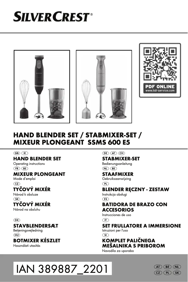 Page 1 of the manual User Manual SilverCrest SSMS 600 E5
