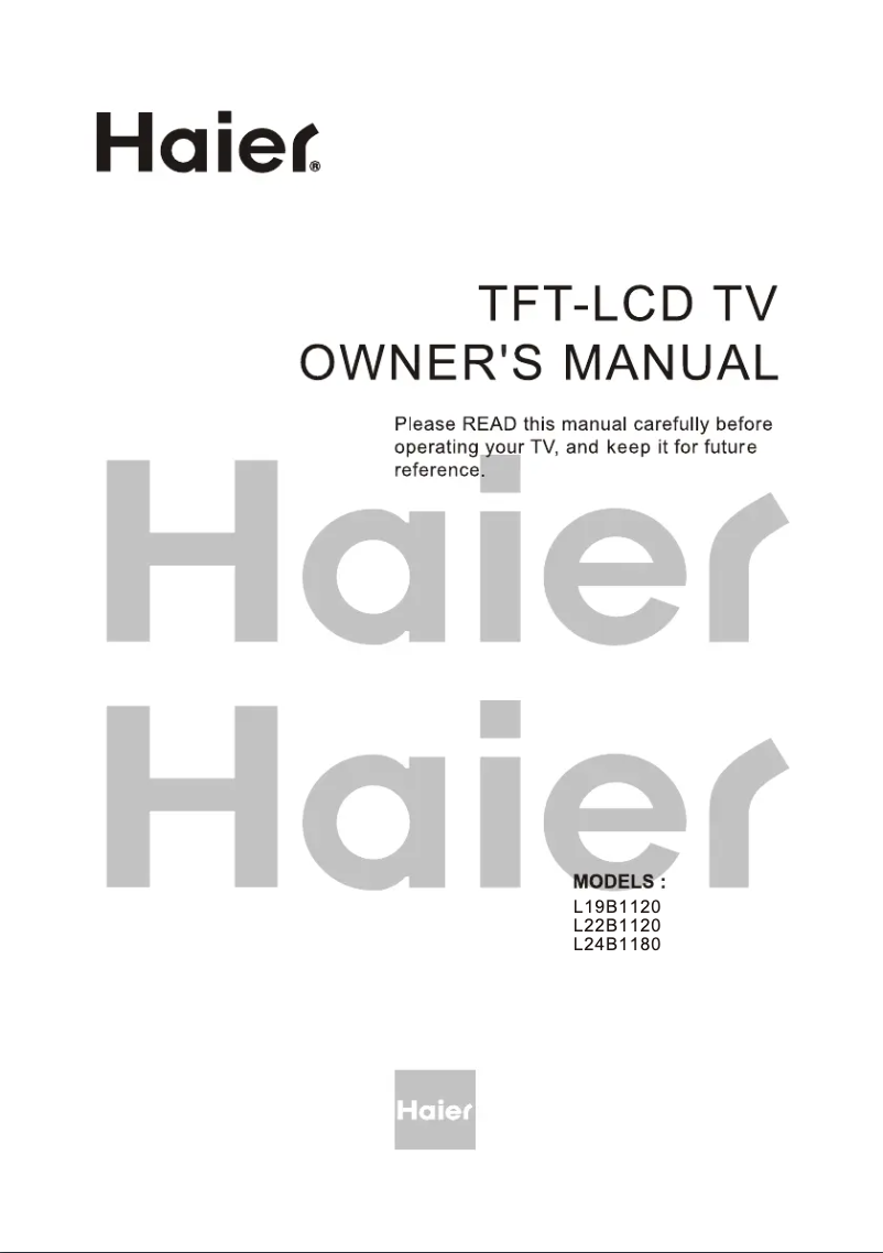 Page 1 of the manual User Manual Haier L22B1120