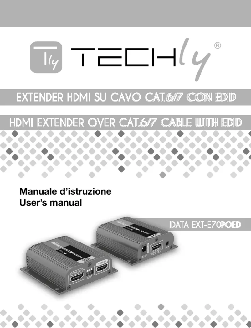 First page image of the manual for IDATA EXT-E70POED