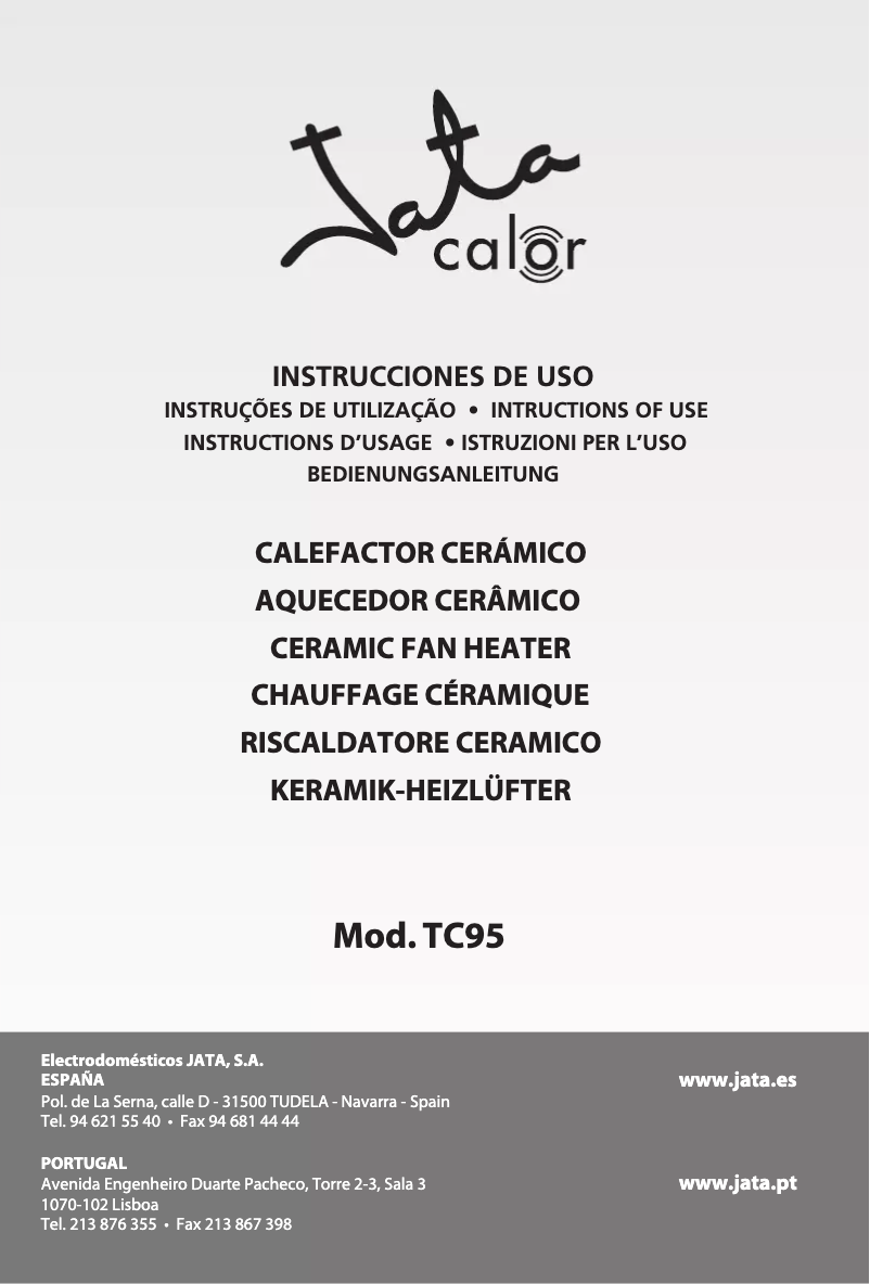 First page image of the manual for TC95