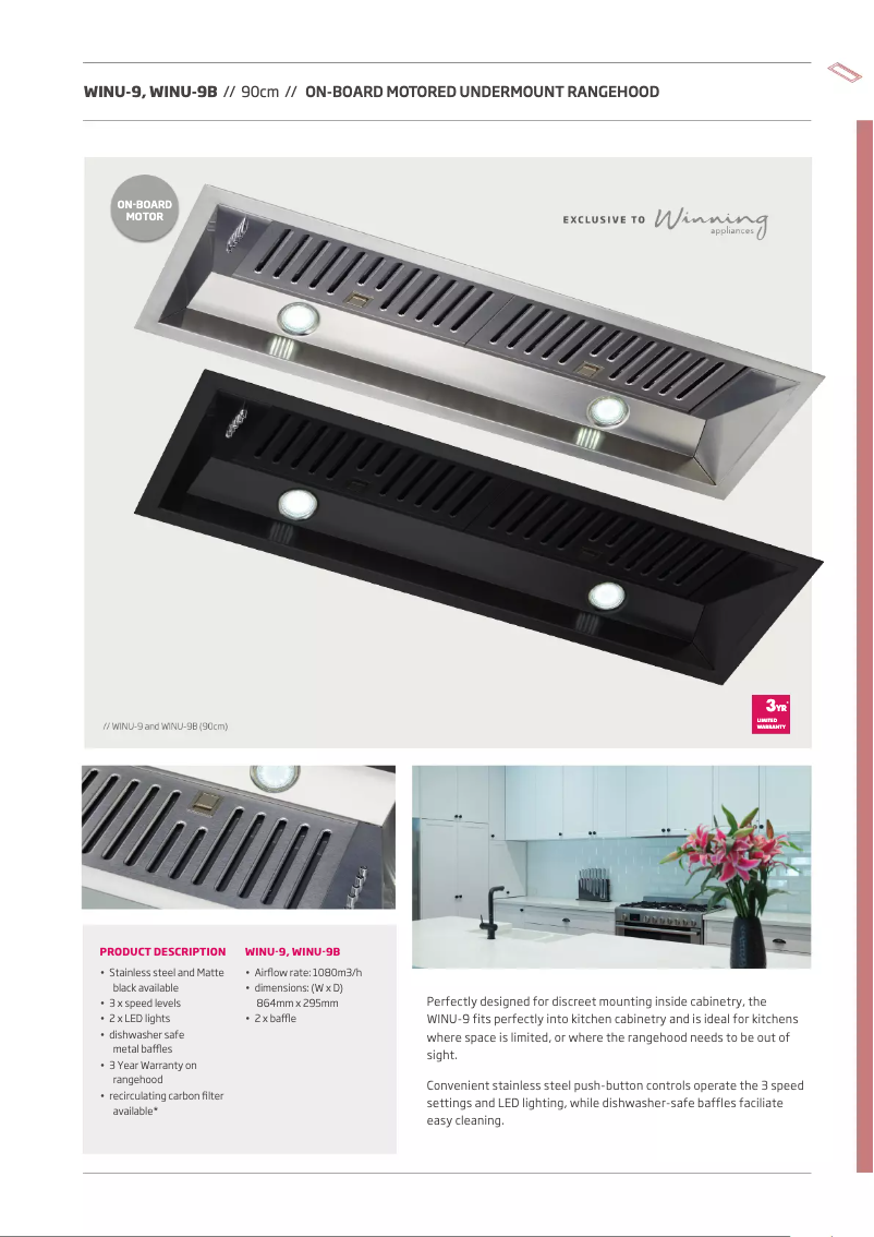 First page image of the manual for WINU-9B