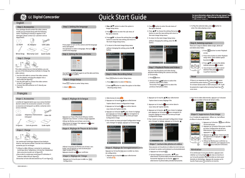 Page 1 of the manual User Manual GE DV1