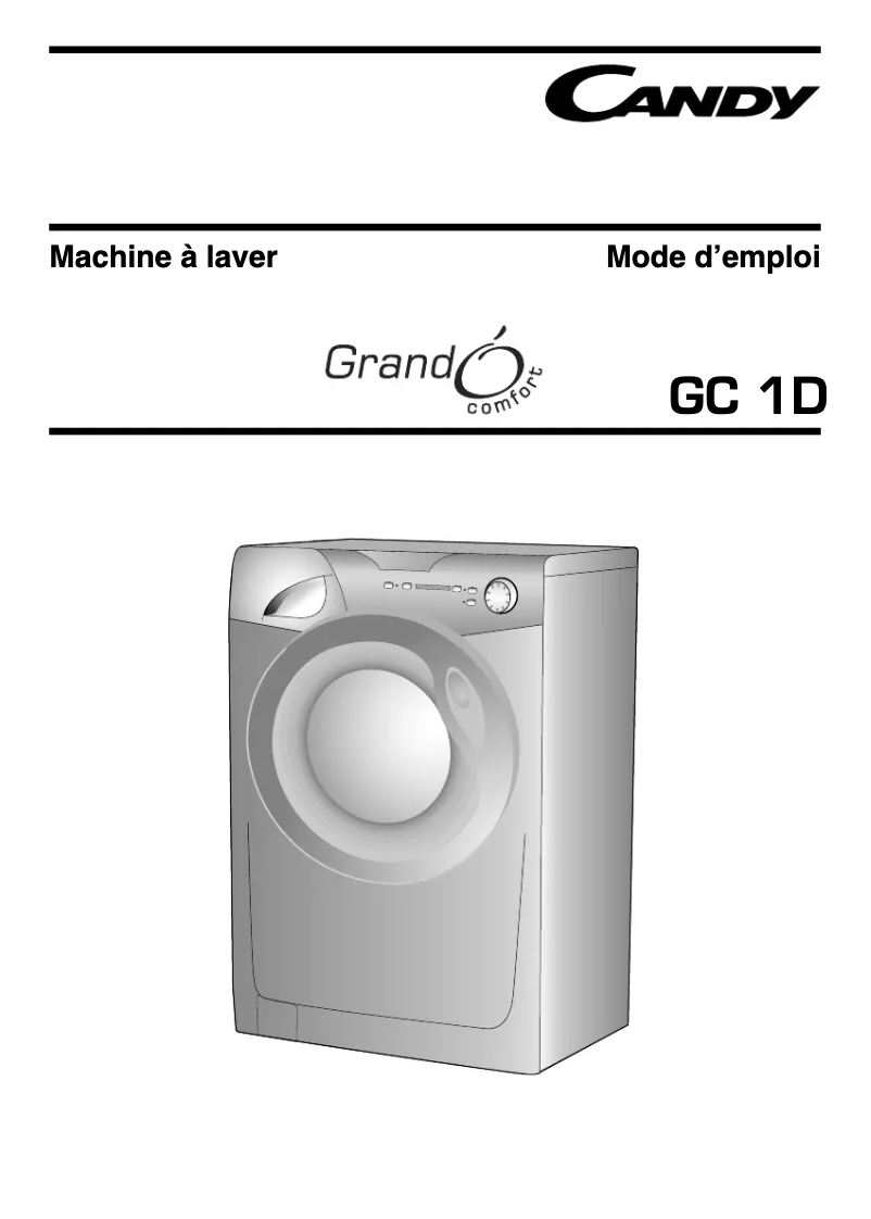 Page 1 of the manual User Manual Candy GC 1281D2/1-47