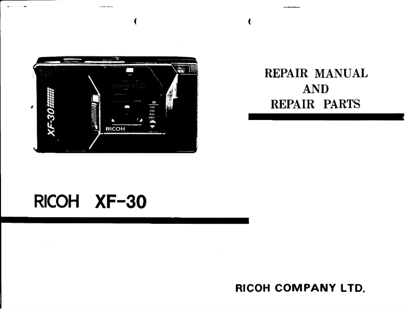 Page 1 of the manual User Manual Ricoh XF-30