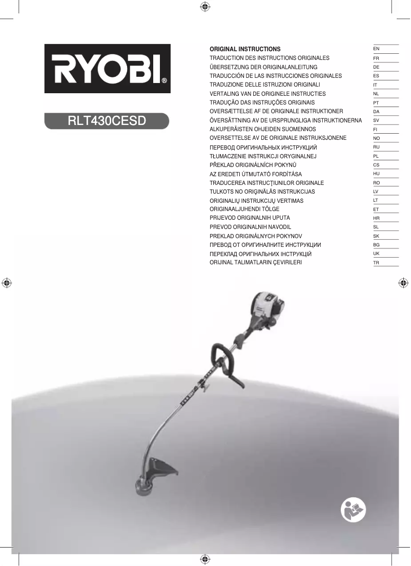 Page 1 of the manual User Manual RYOBI RLT430CESD