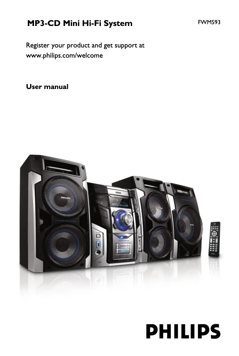 First page image of the manual for FWM593X