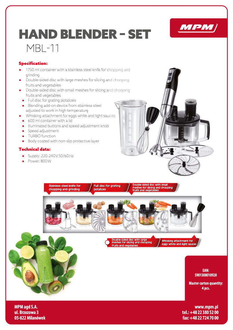 First page image of the manual for MBL-11