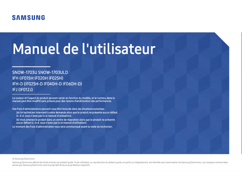 Image de la première page du manuel de l'appareil SBB-SNOWJ3U