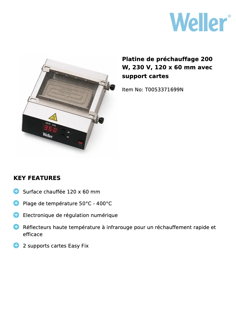 First page image of the manual for WHP 200