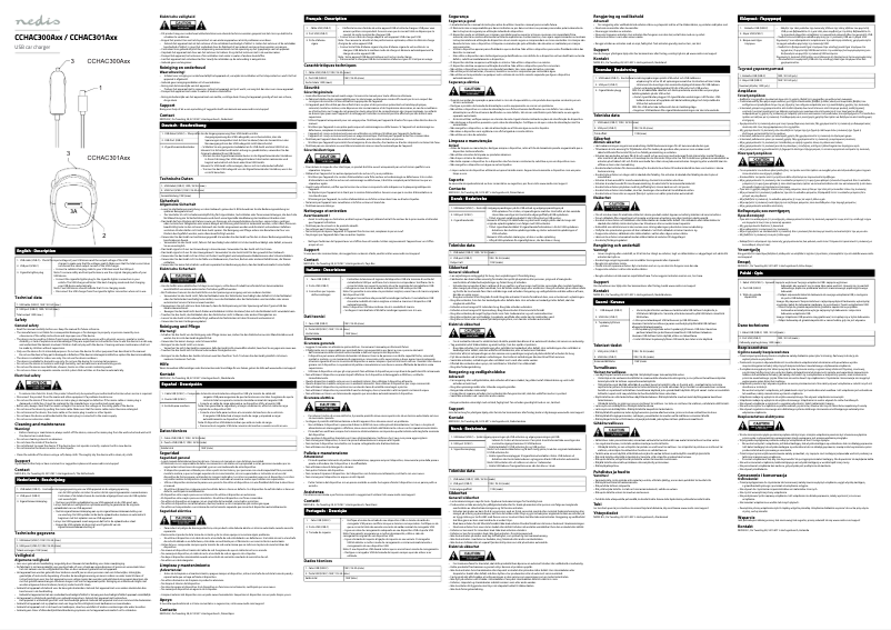 Page 1 of the manual User Manual Nedis CCHAC301ABK