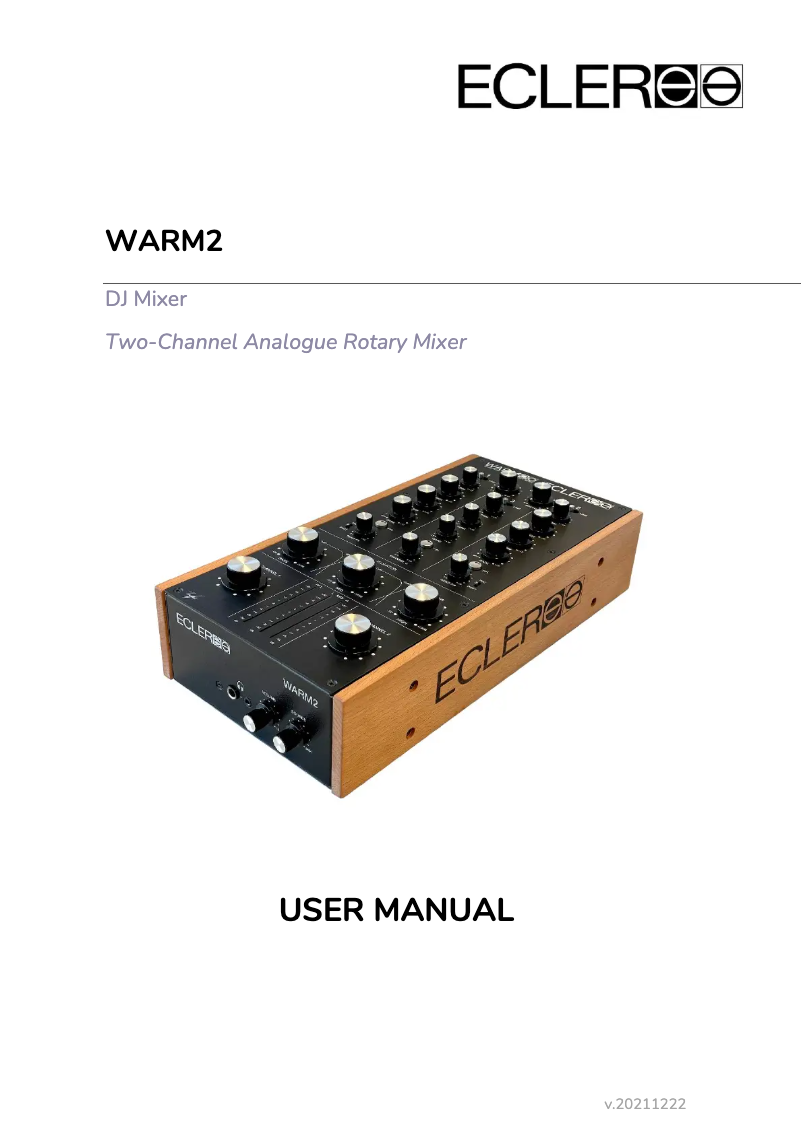First page image of the manual for WARM2