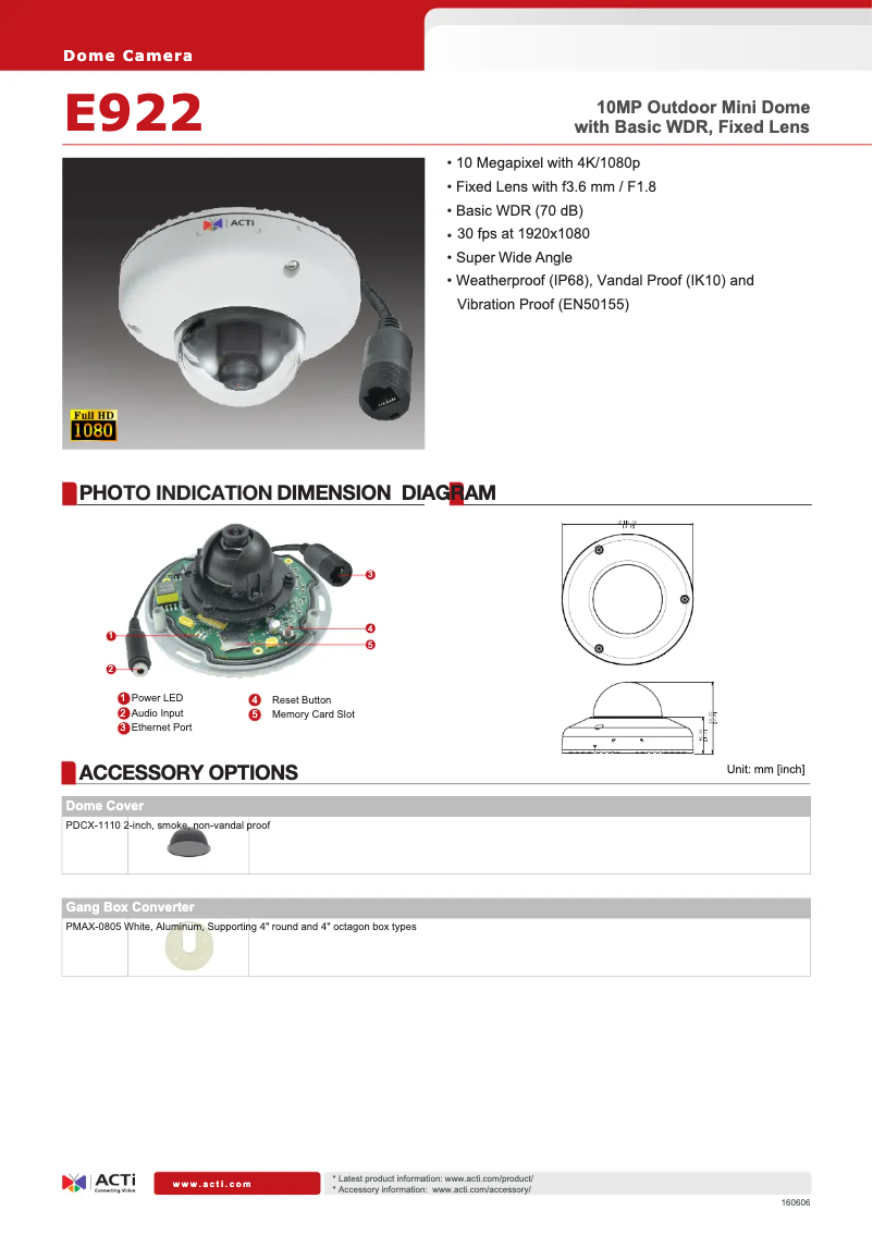 First page image of the manual for E922