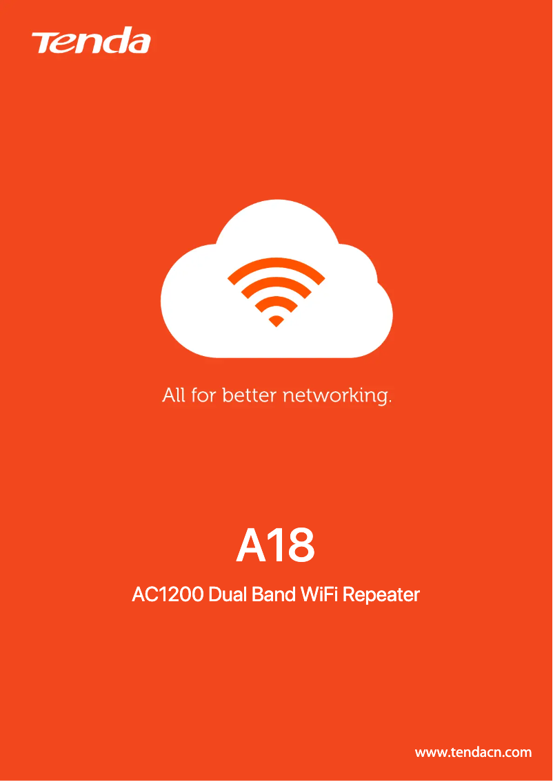 Page 1 of the manual Technical Sheet Tenda A18