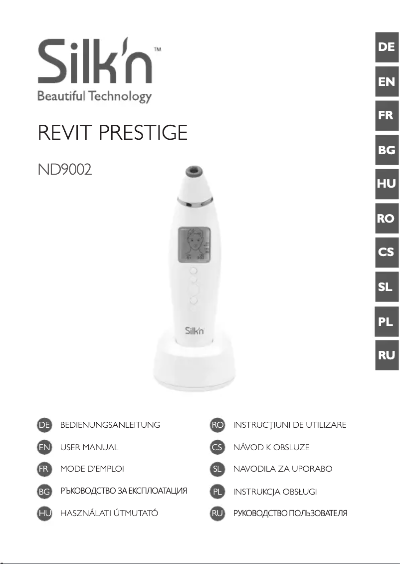 Page 1 of the manual User Manual Silk'n ReVit Prestige ND9002