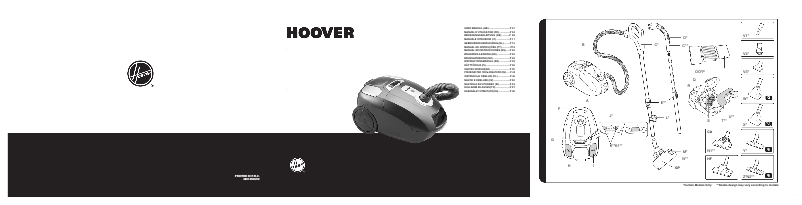 Page 1 of the manual User Manual Hoover AC73_AC20011