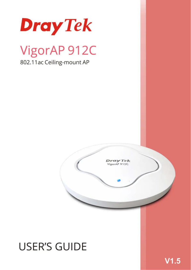 Page 1 of the manual User Manual Draytek VigorAP 912C