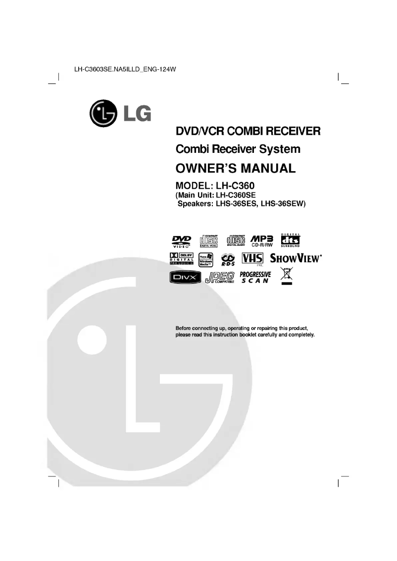 Page 1 of the manual User Manual LG LH-C360SE
