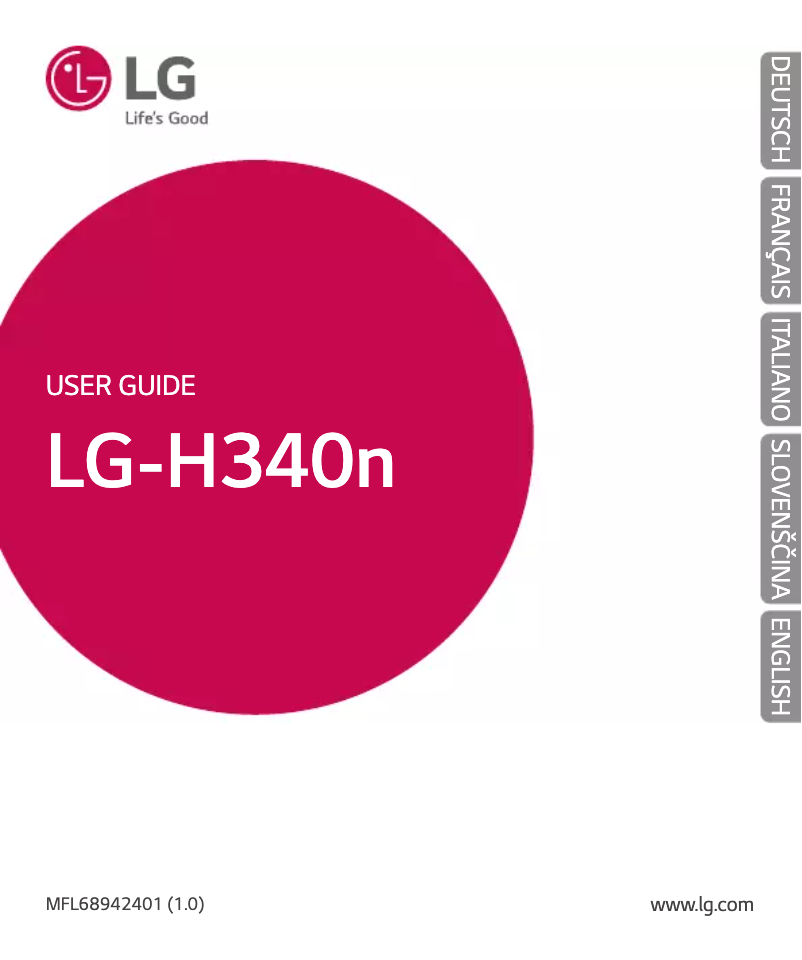 Page 1 of the manual User Manual LG Leon H340n
