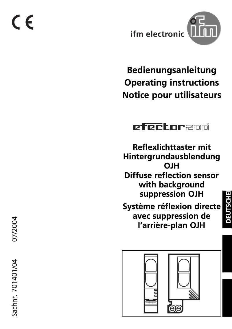 Page 1 of the manual User Manual IFM OJ5069