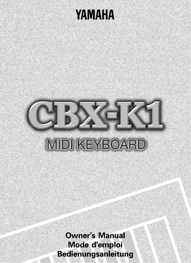 First page image of the manual for CBX-K1XG