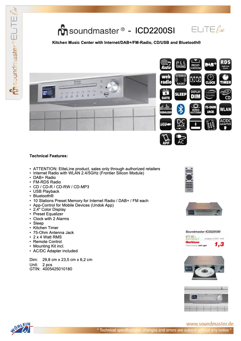 First page image of the manual for ICD2200