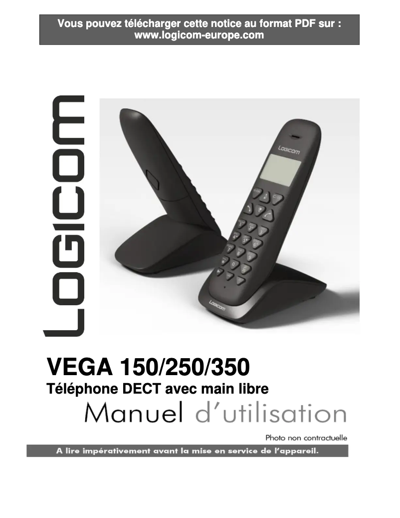 Page 1 of the manual User Manual Logicom Vega 250