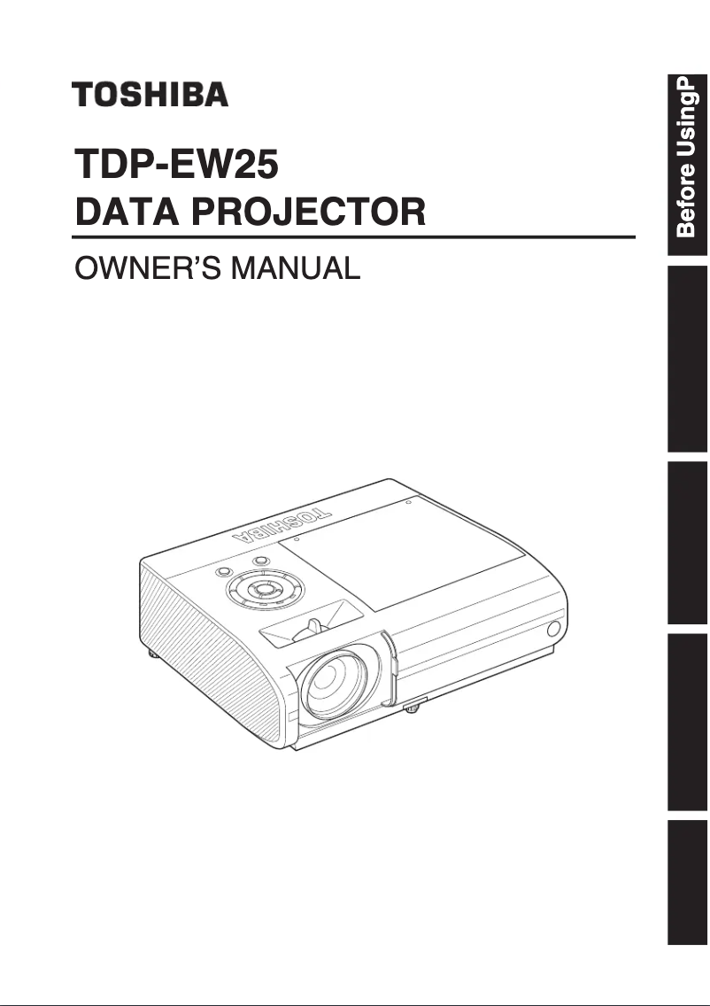 Page 1 of the manual User Manual Toshiba TDP-EW25