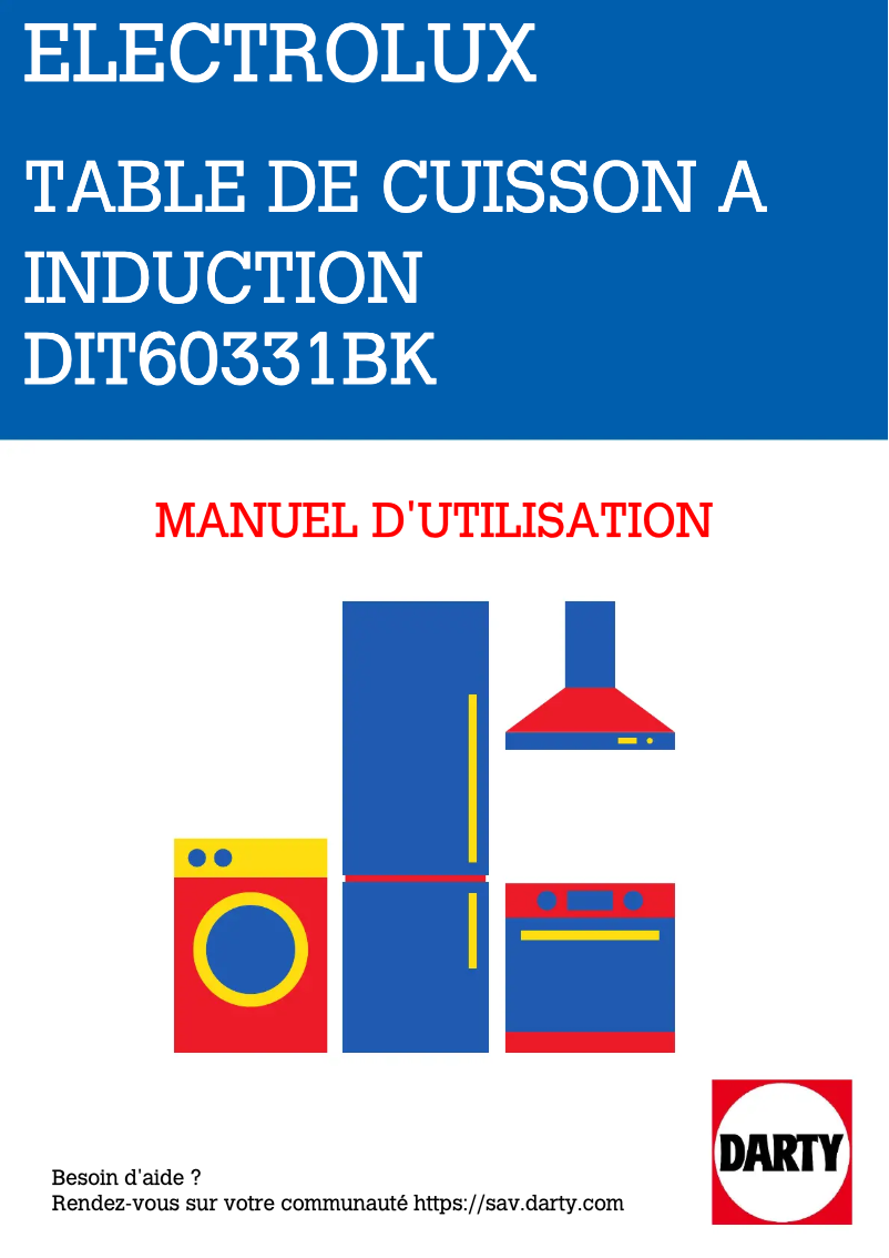 Page 1 of the manual User Manual Electrolux DIT60331BK