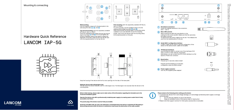 Image de la première page du manuel de l'appareil IAP-5G