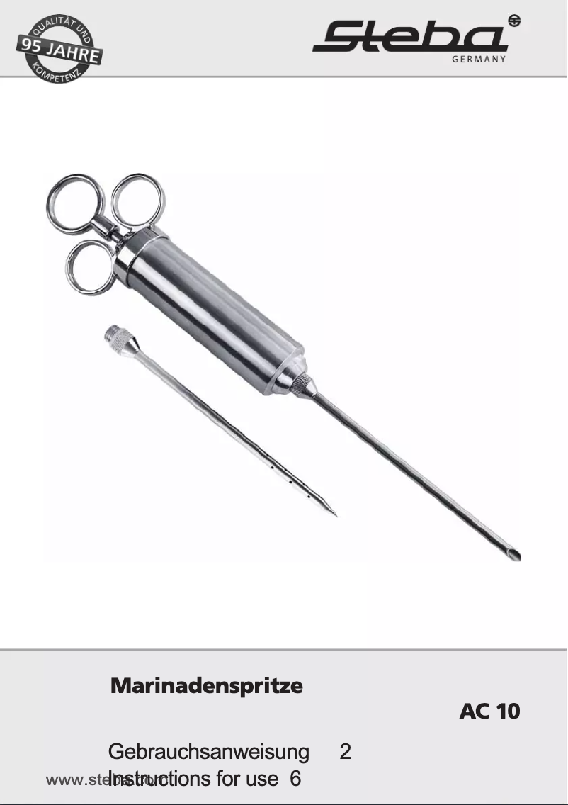 First page image of the manual for AC 10