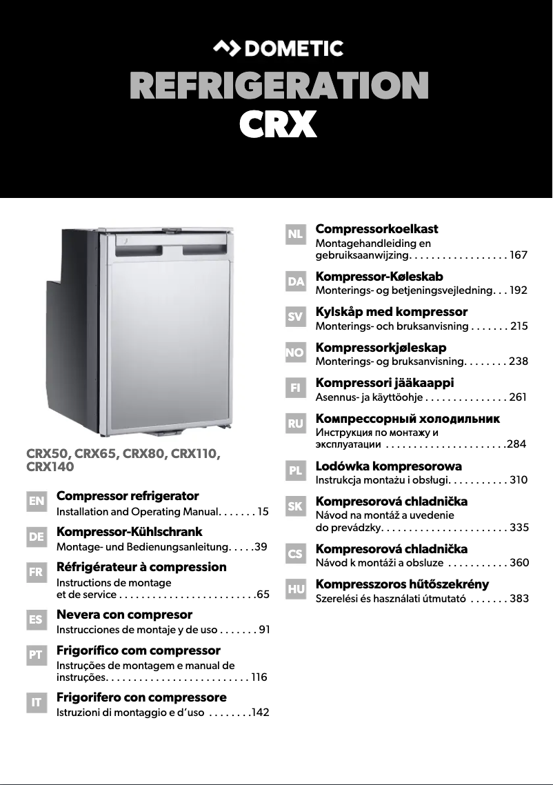 First page image of the manual for CoolMatic CRX 80S
