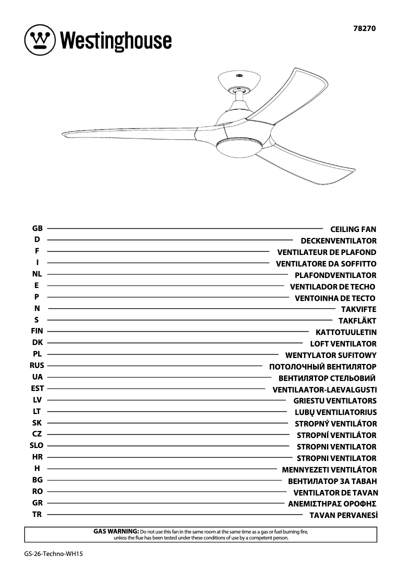 First page image of the manual for 78270