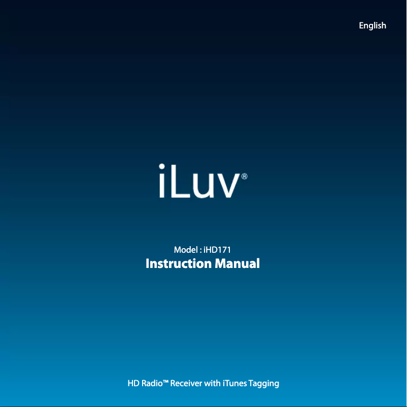 Page 1 of the manual User Manual iLuv IHD171