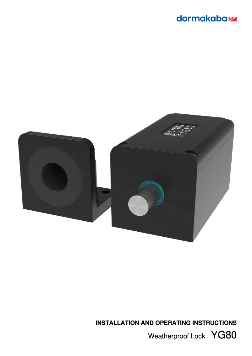 First page image of the manual for RCI YG80