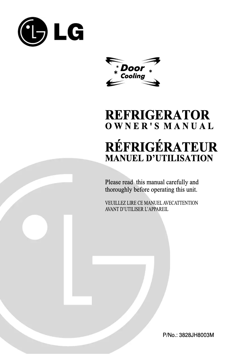 Page 1 of the manual User Manual LG GR-201TPPX