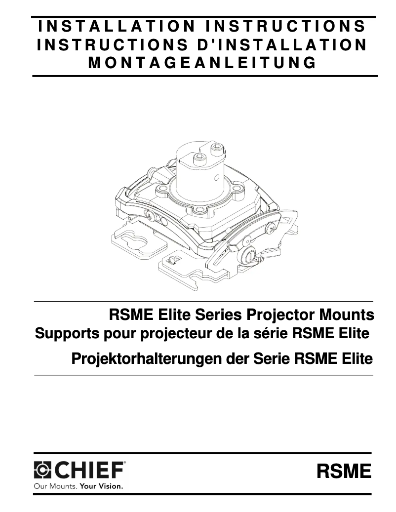 Page 1 of the manual User Manual Chief RSMEUW