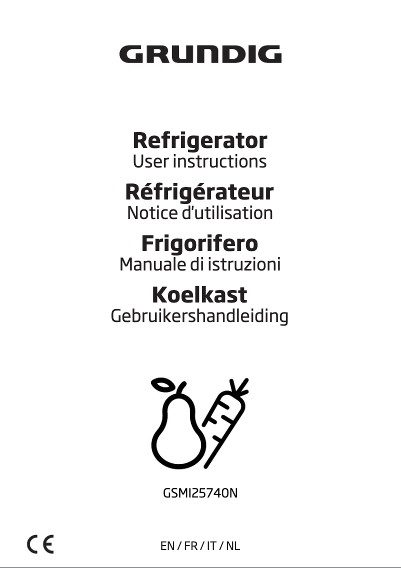 Page 1 of the manual User Manual Grundig GSMI25740N