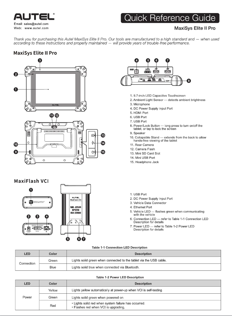 First page image of the manual for MaxiSYS Elite II Pro